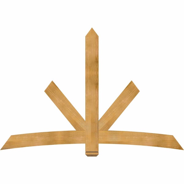Ekena Millwork Alberta Rough Sawn Timber Gable Bracket, Western Red Cedar, 84"W x 56"H x 2"D x 6"F, 16/12 Pitch GBW084X56X0206ALB00RWR - main
